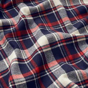 flanella di cotone quadri – nero-azzurro/rosso carminio,  flanella di cotone quadri – nero-azzurro/rosso carminio,