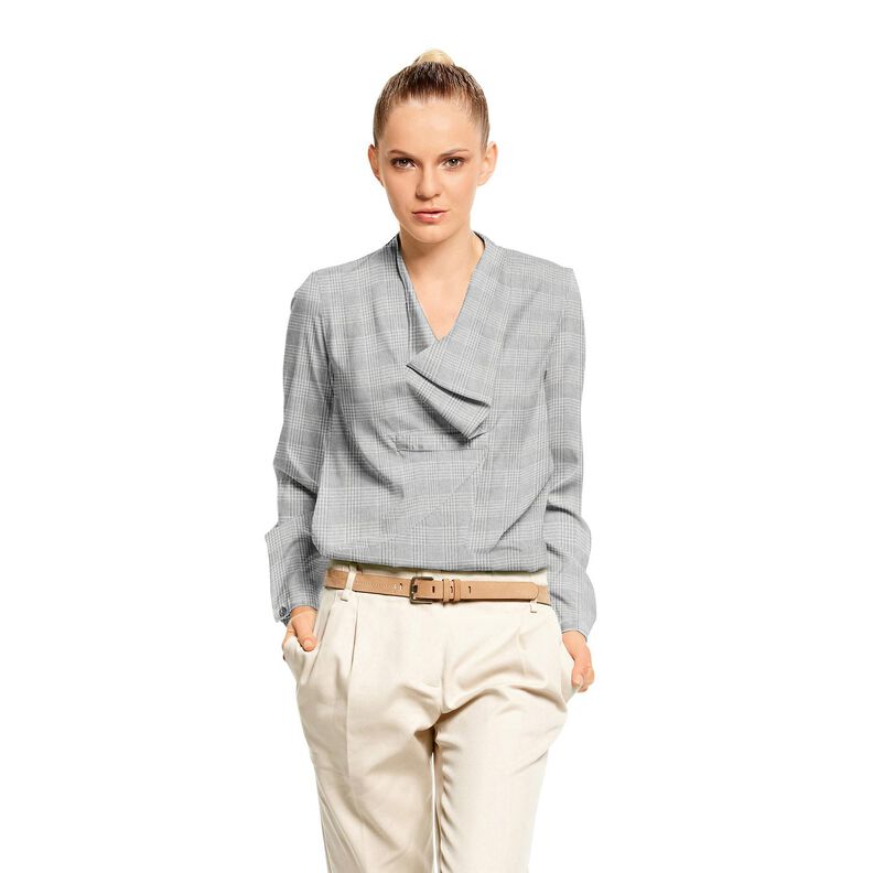 Tessuto in cotone leggero a quadri – grigio chiaro/bianco,  image number 5