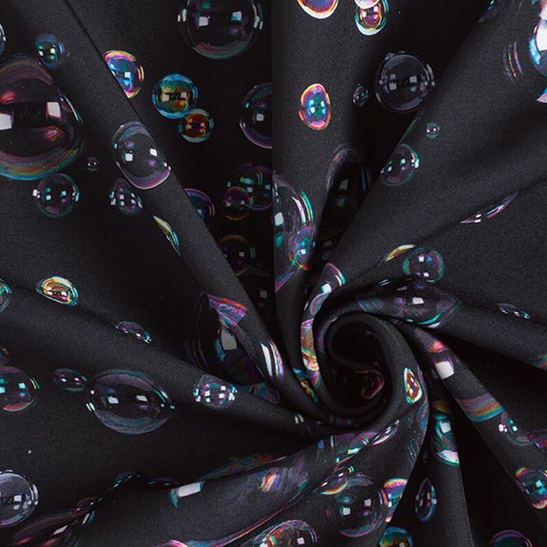 softshell Bolle di sapone stampa digitale – nero-azzurro,  image number 4
