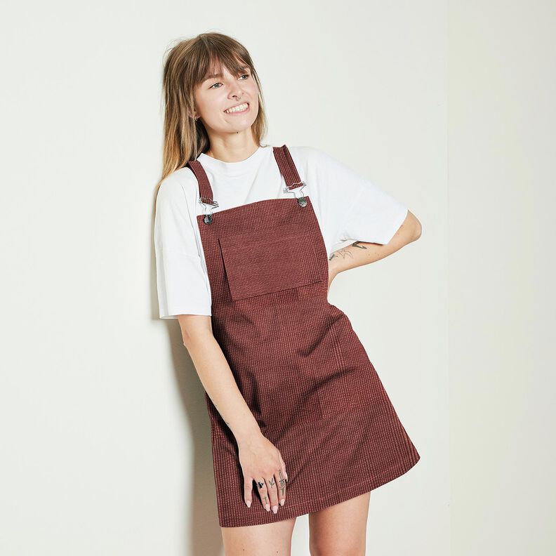 velluto a coste larghe Bubble tinta unita &ndash; rosa antico scuro,  image number 8