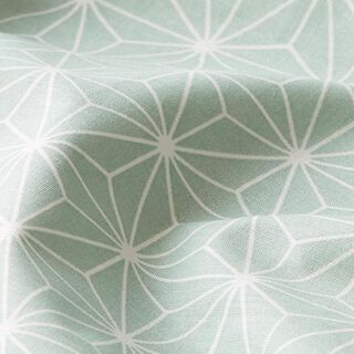 tessuto in cotone cretonne stelle giapponesi Asanoha – menta, 