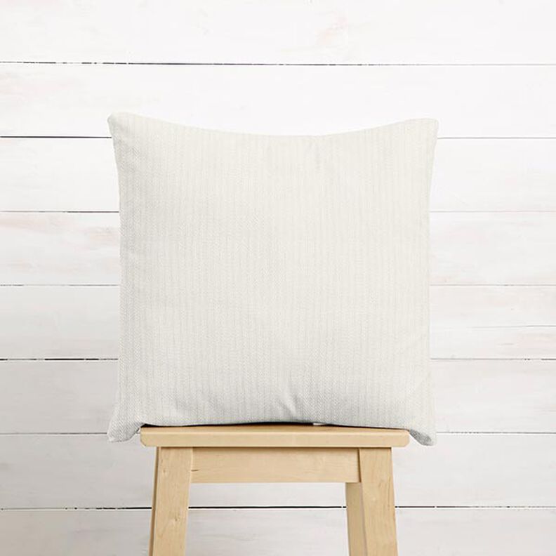 tessuto arredo Jacquard Righe sottili – bianco lana,  image number 6