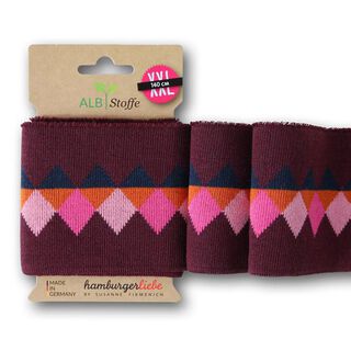 GOTS tessuto in maglia per bordi e polsin CUFF ME ICON [140 cm | 7,5 cm] | Albstoffe, 