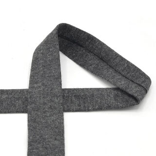 Nastro in sbieco jersey di cotone mélange [20 mm] – antracite, 