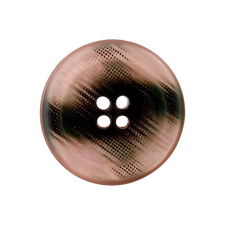 bottone in poliestere 4 fori – rosa/nero,  image number 1