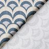 tessuto in cotone popeline Archi eleganti – grigio blu/tortora chiaro,  thumbnail number 4