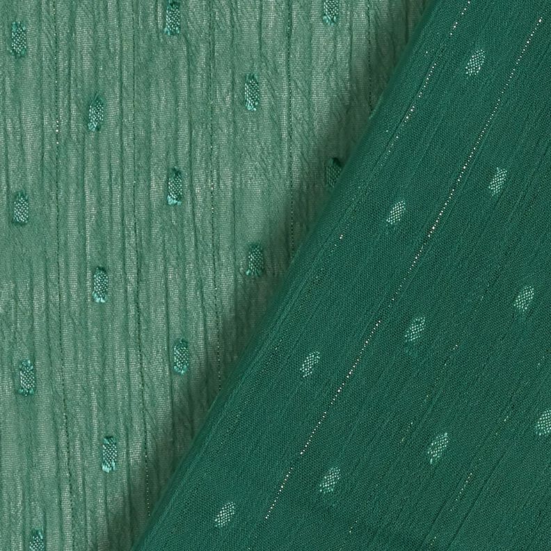 Chiffon Dobby gessato metallizzato – verde abete/argento effetto metallizzato,  image number 4