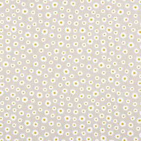 tessuto arredo mezzo panama piccole margherite – naturale/bianco, 