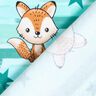 jersey di cotone Volpe con strisce | Glitzerpüppi – azzurro/arancio pesca,  thumbnail number 4