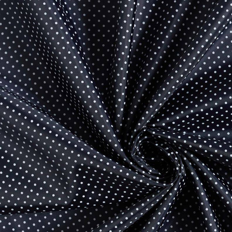 Tessuto per fodere a pois – blu marino/bianco,  image number 3