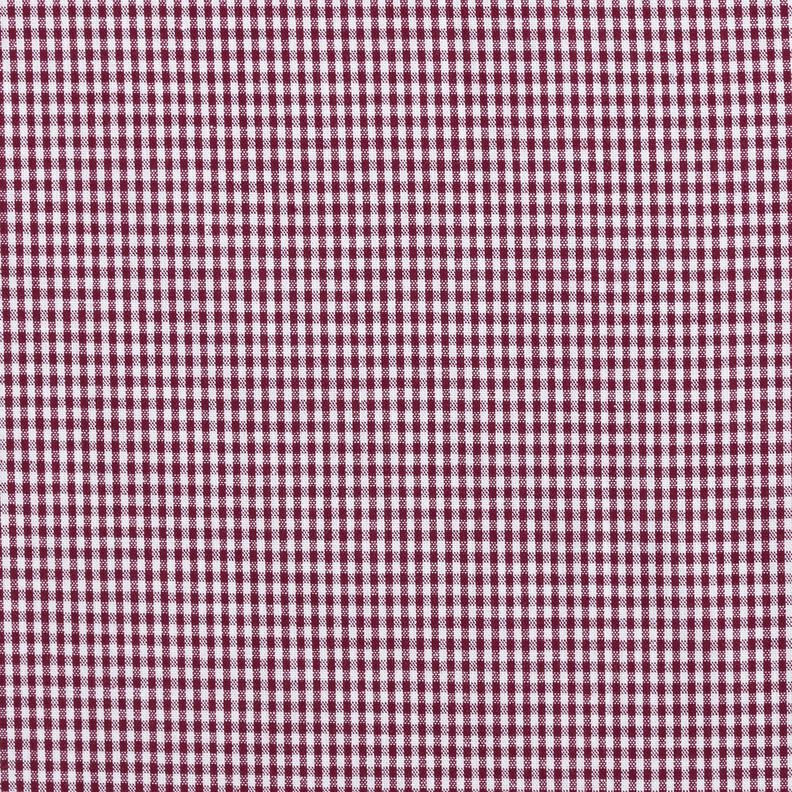 popeline di cotone Mini quadri – rosso Bordeaux/bianco,  image number 1