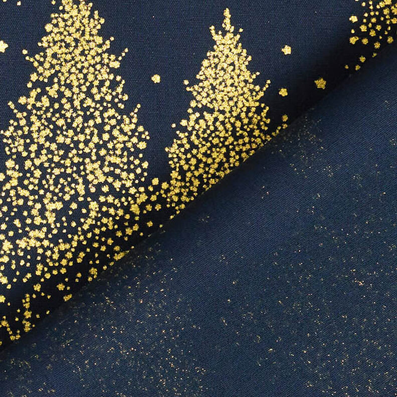 tessuto in cotone popeline Polvere d'oro degli abeti – blu notte/oro,  image number 4