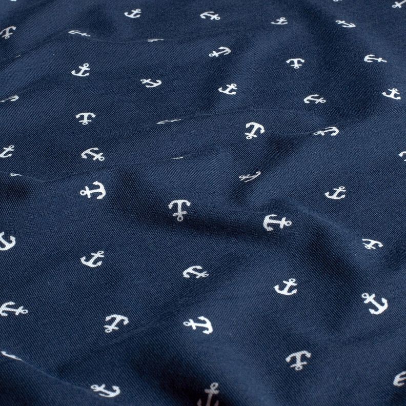 jersey di cotone Piccole ancore – blu marino,  image number 2