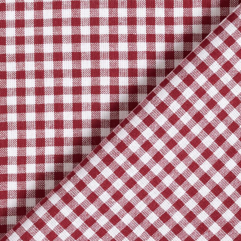 tessuto in cotone Vichy piccolo – rosso scuro/bianco,  image number 3