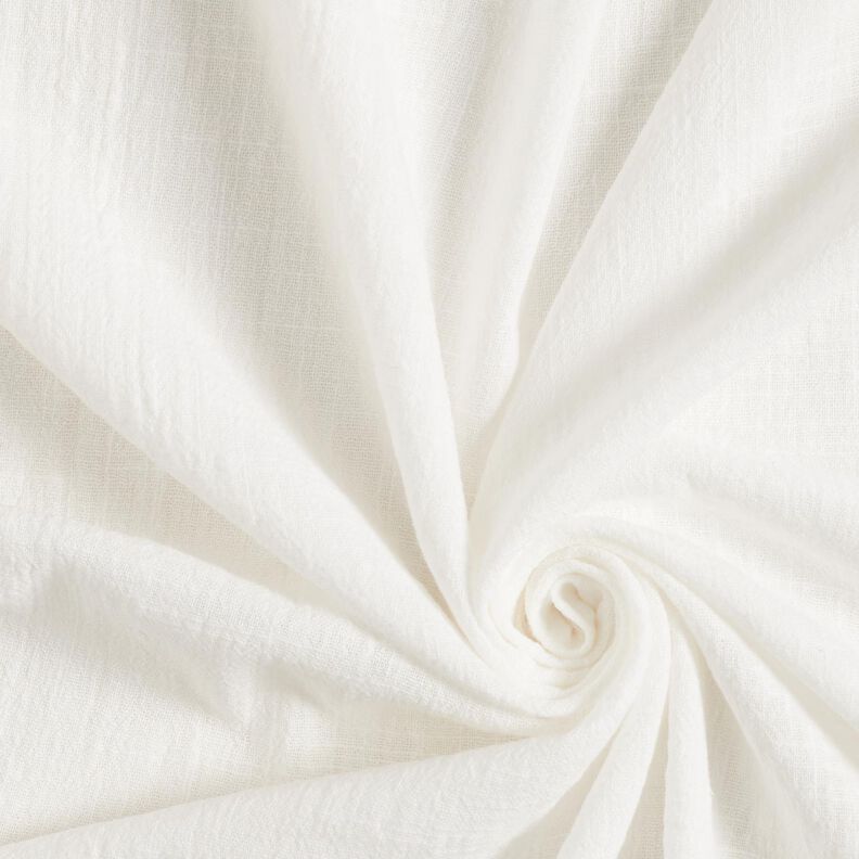Tessuto di cotone con aspetto lino – bianco lana,  image number 1