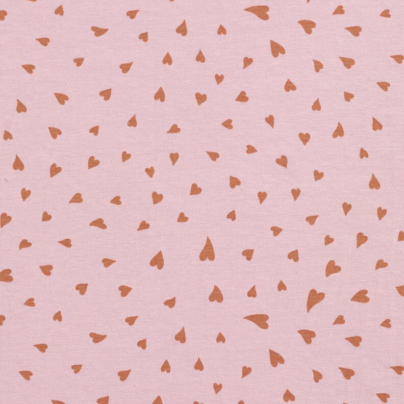 jersey di cotone Cuori vorticosi – rosa antico chiaro,  image number 1