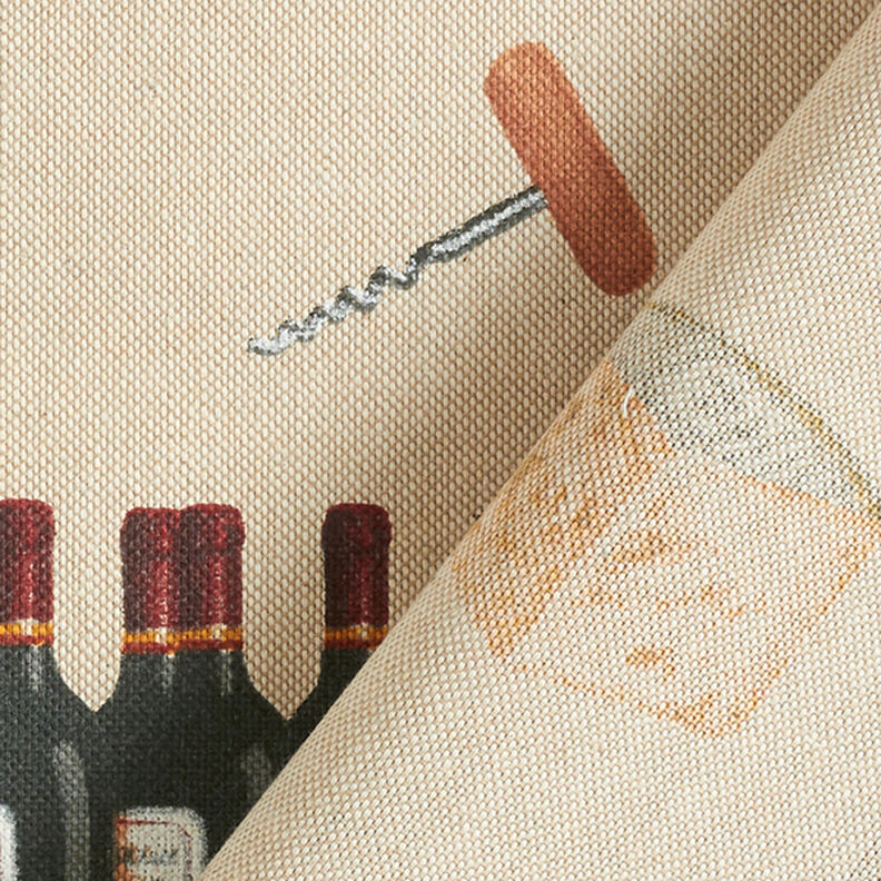 tessuto arredo mezzo panama, vino – naturale,  image number 4