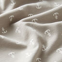 jersey di cotone, ancore – grigio chiaro, 