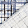 Misto lino-viscosa con quadri astratti – bianco/blu acciaio,  thumbnail number 5