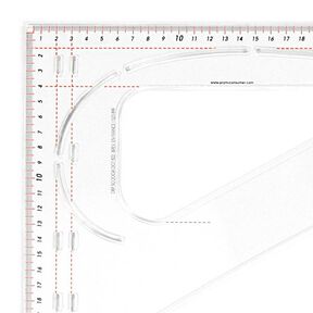 Squadra da sarta 23 x 60 cm – transparente | Prym, 