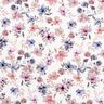 GOTS jersey di cotone Fiori ad acquerello stampa digitale – bianco lana/violetto pastello,  thumbnail number 1