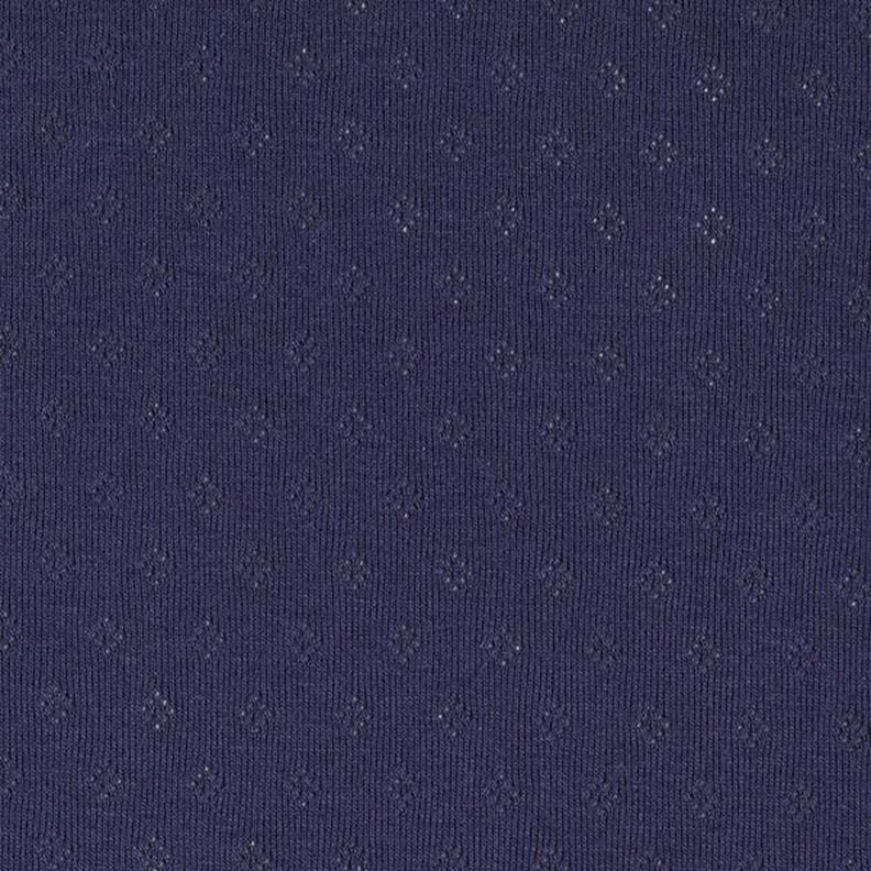 jersey maglia fine con motivi traforati – blu marino,  image number 3