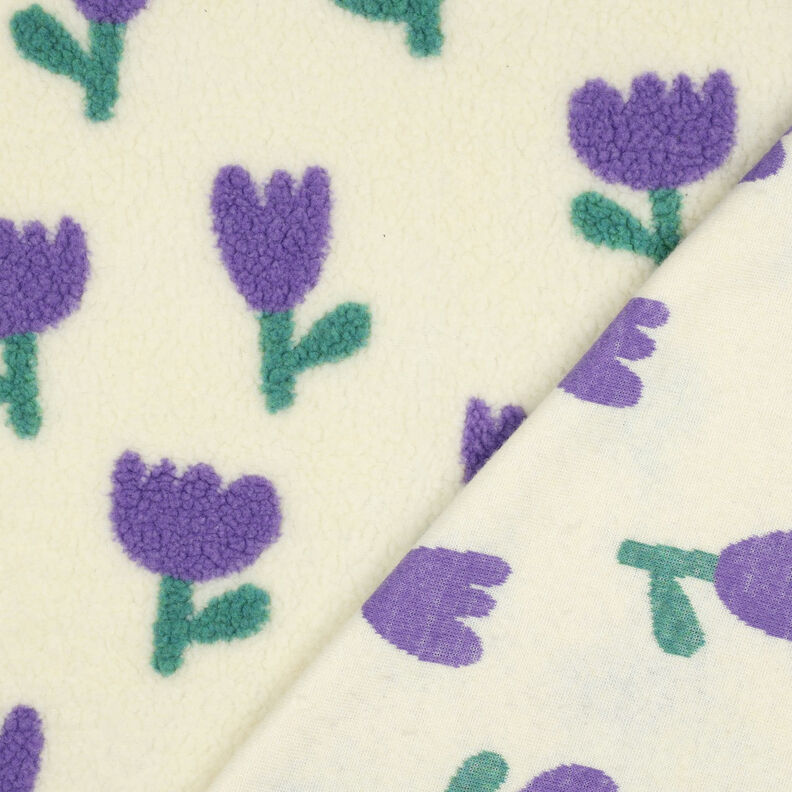 tessuto peluche Tulipani | Poppy Fabrics – avorio, image number 4