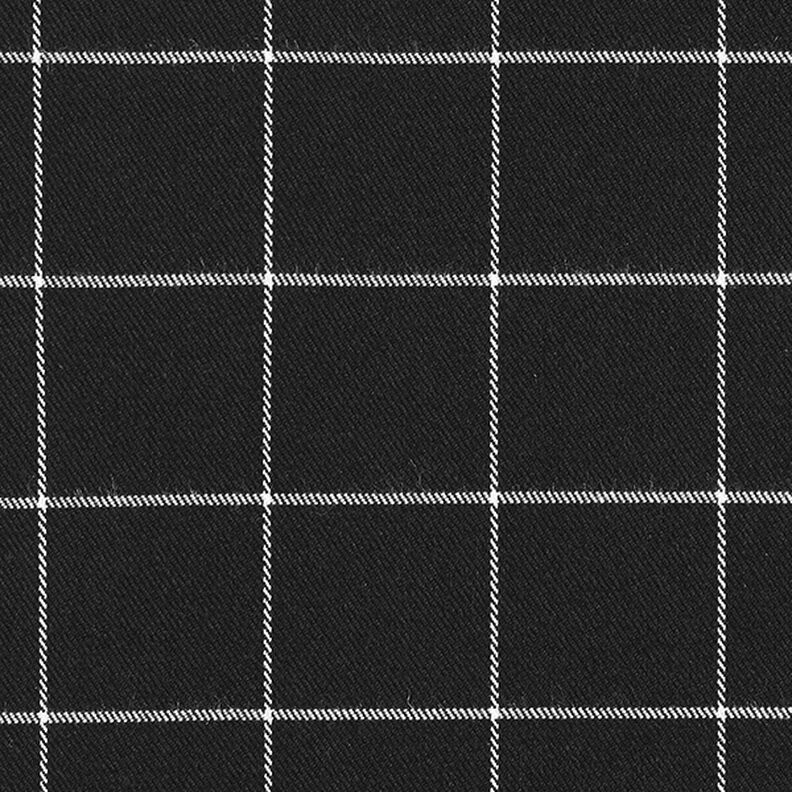 misto viscosa stretch, quadri – nero/bianco,  image number 1