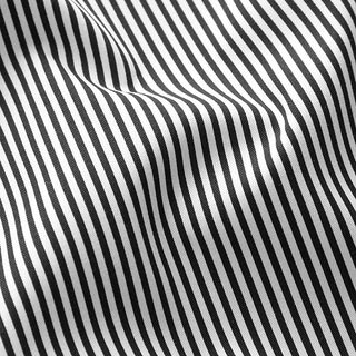 tessuto in cotone stretch, righe sottili – nero/bianco, 