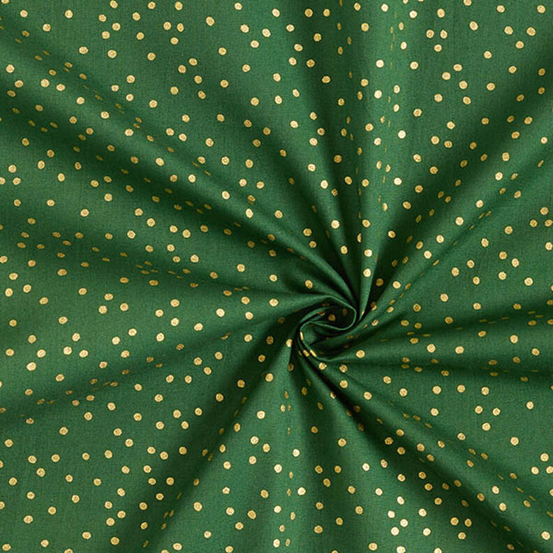 tessuto in cotone popeline Punti fini – verde/oro,  image number 3