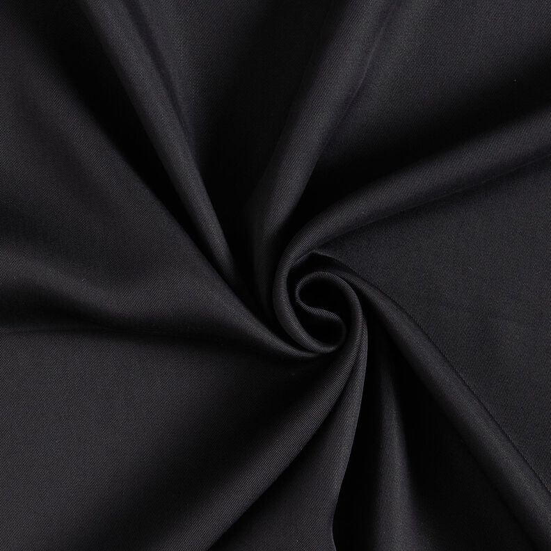 Tessuto per bluse in Lyocell tinta unita – nero,  image number 1