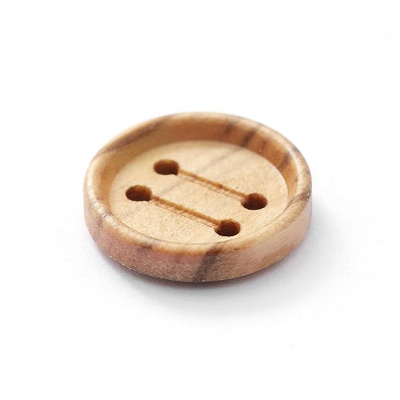 bottone in legno 4 fori  – naturale,  image number 2