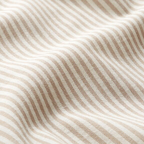 misto cotone viscosa righe – beige/bianco lana, 