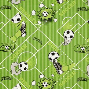 tessuto arredo mezzo panama partita di calcio – verde, 
