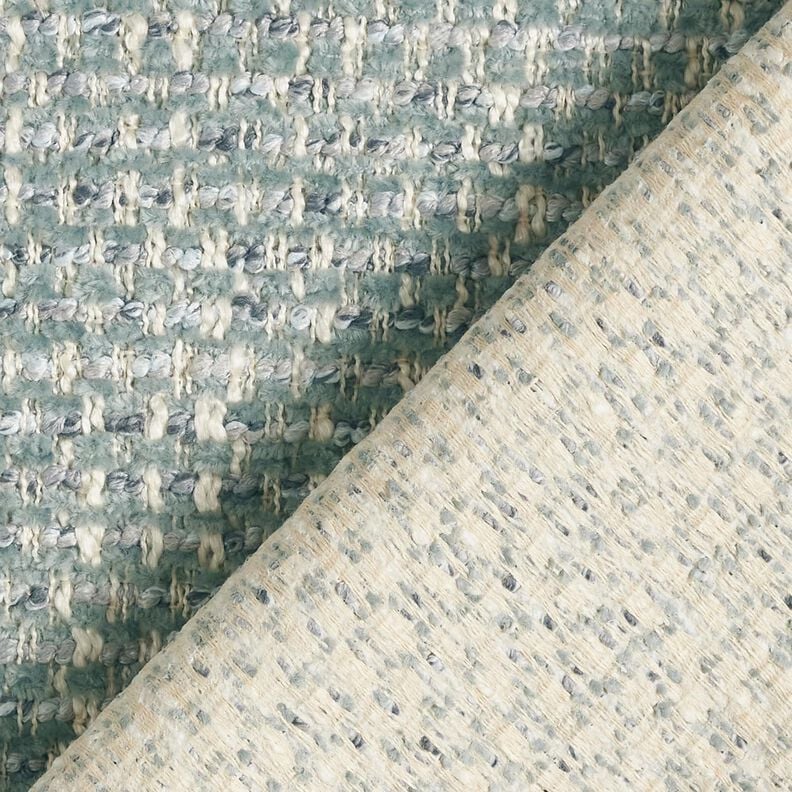 tessuto da tappezzeria Aspetto bouclé colorato – canna palustre/crema,  image number 3