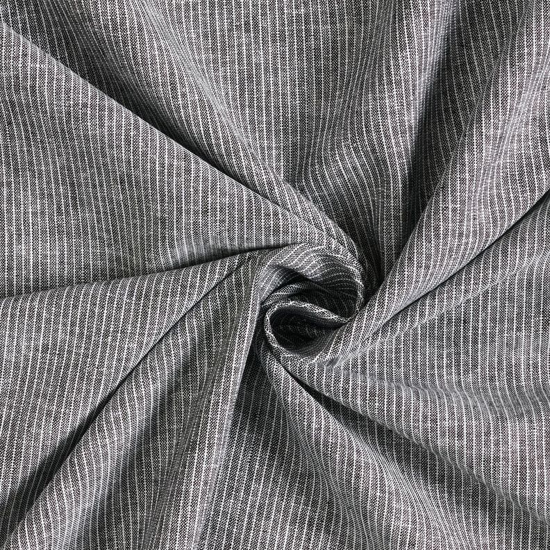 misto cotone-lino Righe sottili – nero/bianco,  image number 3
