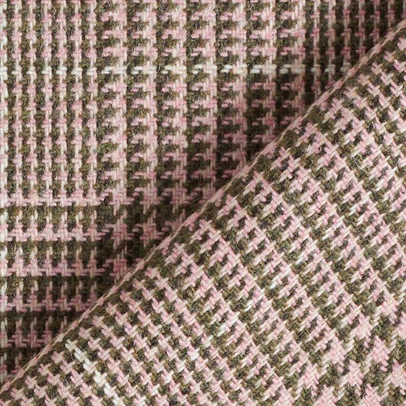 Tessuto in lana Principe di Galles – rosa/cachi,  image number 5