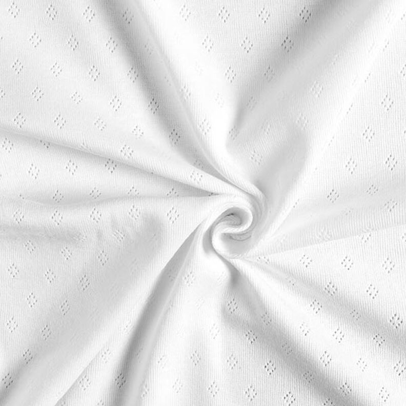 jersey maglia fine con motivi traforati – bianco,  image number 2