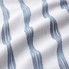 tessuto arredo mezzo panama Righe ondulate – blu, 