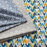 tessuto in cotone cretonne Fiori e tralci – grigio argento/bianco,  thumbnail number 5