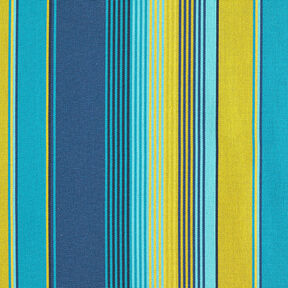 Tessuti da esterni canvas Righe – blu/senape, 
