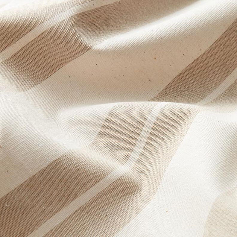 tessuto arredo canvas, mix di righe, riciclato – beige,  image number 2