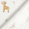 GOTS mussolina / tessuto doppio increspato  Cerbiatto stampa digitale – bianco,  thumbnail number 4