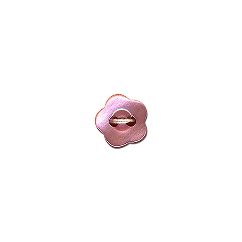 bottone a 2 fori, fiore  – rosa,  image number 1