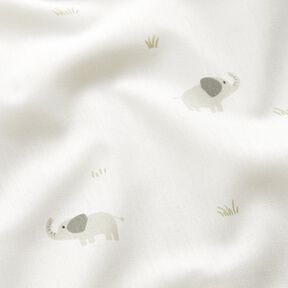 popeline di cotone Piccolo elefante – avorio, 