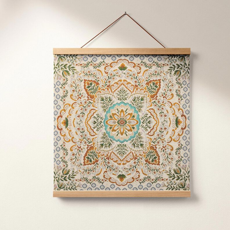 taglio di tessuto arredo gobelin Grande Mandala – senape/beige chiaro,  image number 6