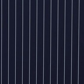 Tessuto per pantalone gessato elasticizzato – blu notte/bianco, 