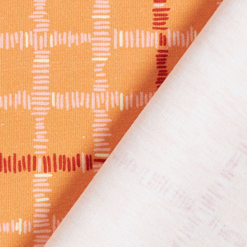GOTS jersey di cotone quadri | Tula – arancione/terracotta,  image number 4