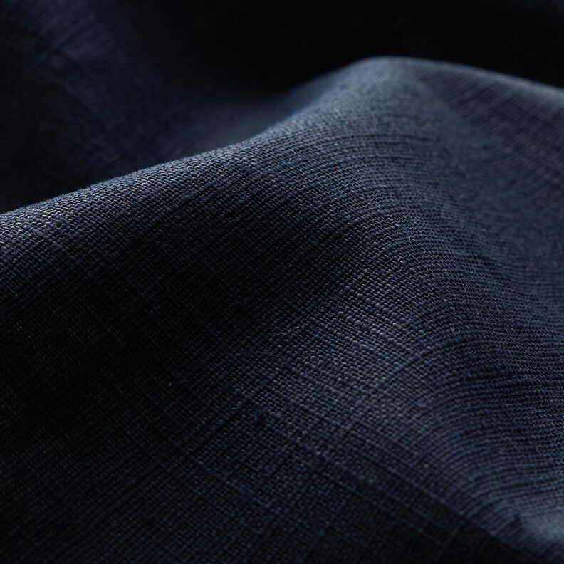 Tessuto di lino misto Ramie medio – nero-azzurro,  image number 2