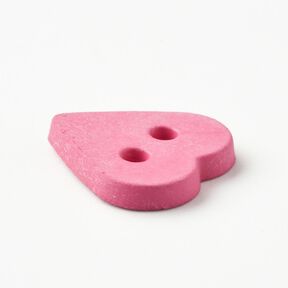Bottone a forma di cuore [Ø 15 mm] – pink, 
